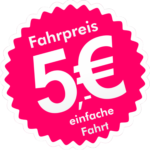 Fahrpreis 5,- € für den Shuttle-Bus